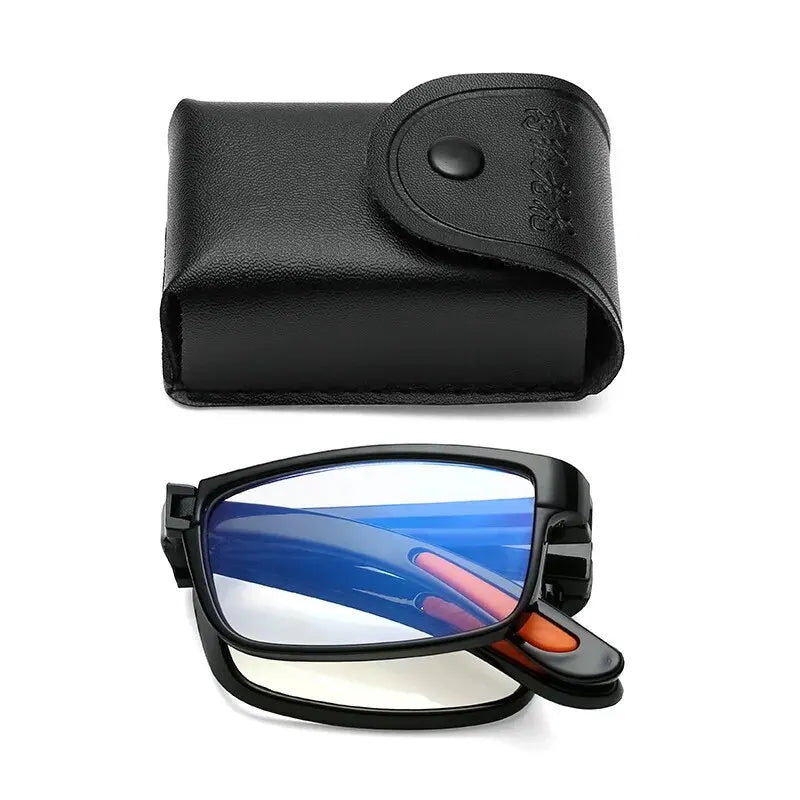 Foldwear Classic folding blue-light reading glasses with case